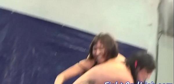  Eurobabe wrestling and pussytoying asian teen
